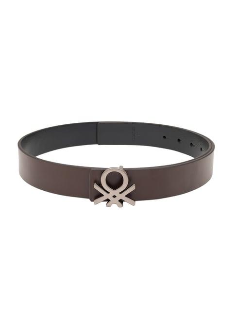United Colors of Benetton Brown & Navy Ondra Leather Reversible Belt