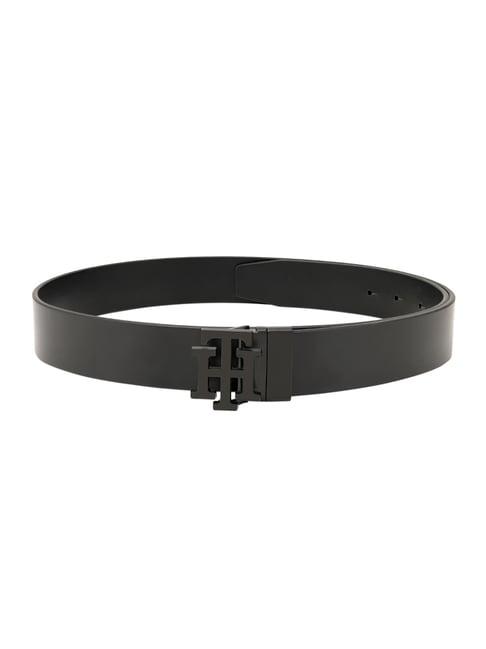 TOMMY HILFIGER Black Marfa Leather Reversible Formal Belt