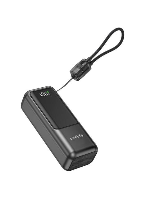 OneLife Power 20 10000 mAh 22.5W Nano Pocket Size Power Bank (Black)