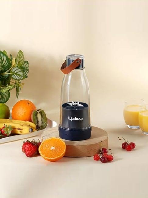 Lifelong Navy Blue 40W Portable Juicer & Blender - (300 ml)