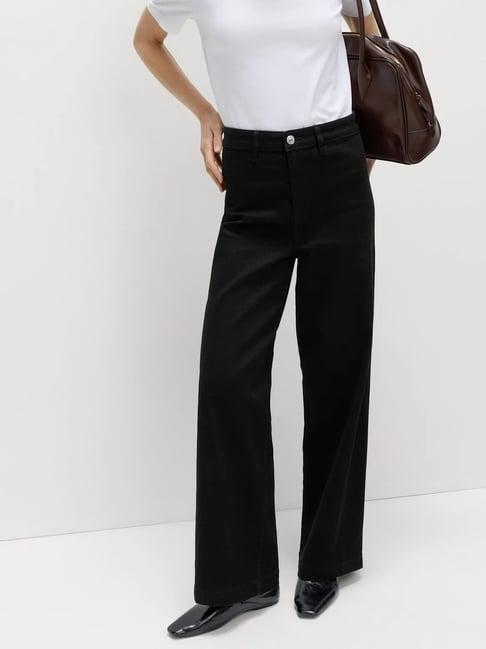 Marks & Spencer High Waisted Wide Leg Ankle Grazer Jeans