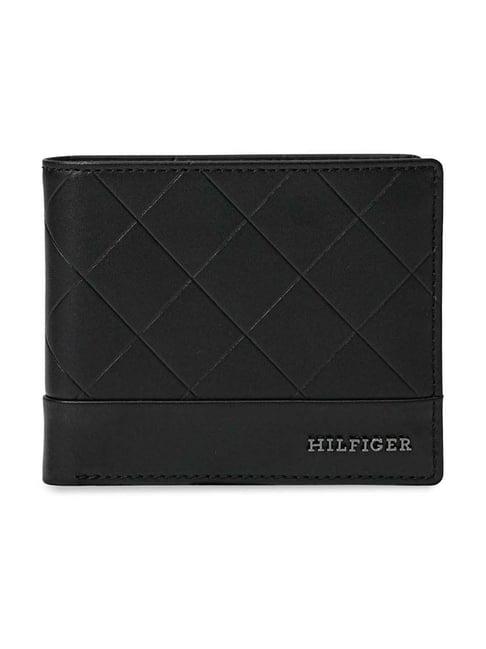 TOMMY HILFIGER Black Kornos Leather Passcase Wallet