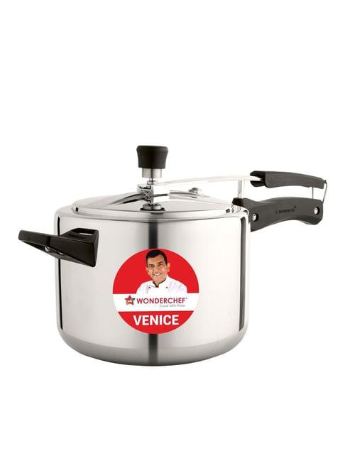 Wonderchef Silver Venice Gas & Induction Compatible Triply Bottom Inner Lid Pressure Cooker (5 L)