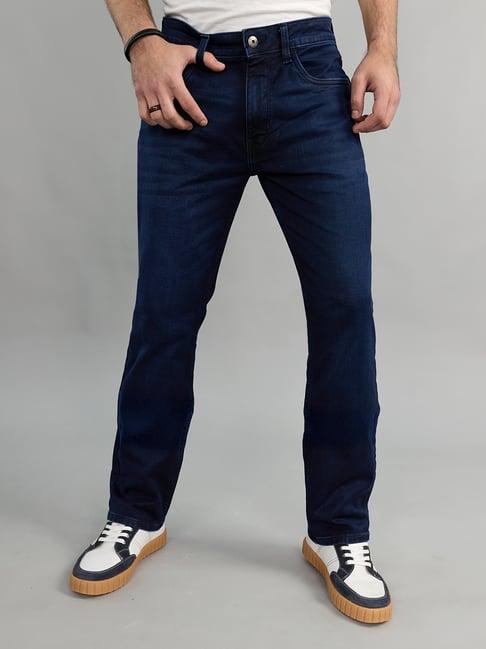 Monte Carlo Dark Blue Slim Solid Jeans