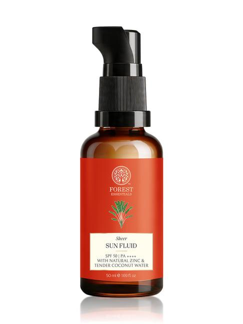 Forest Essentials Sun Fluid SPF 50 PA++ Mineral Sunscreen with Vitamin C - 50 ml