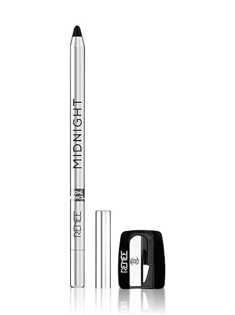 RENEE Midnight Kohl Kajal Pencil Waterproof Smudgeproof With Sharpener - 1.5 gm
