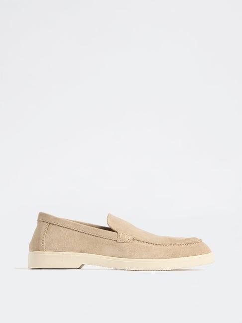 SOLEPLAY by Westside Beige Suede Loafers