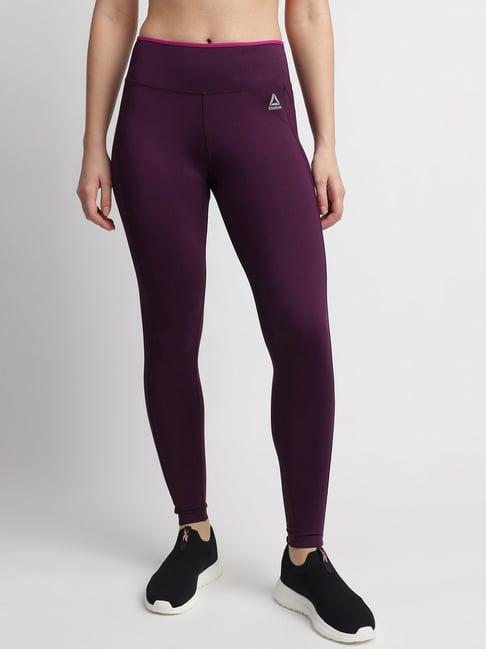 Reebok Purple Regular Fit Sports Tights