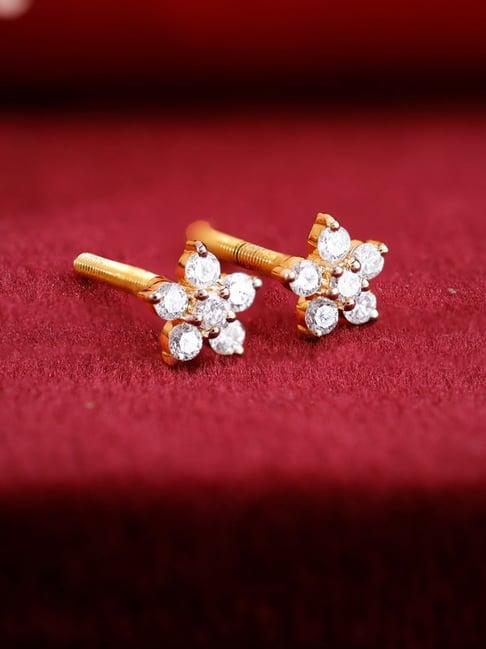 GIVA 9K Gold Star Lab Grown Diamond Earring