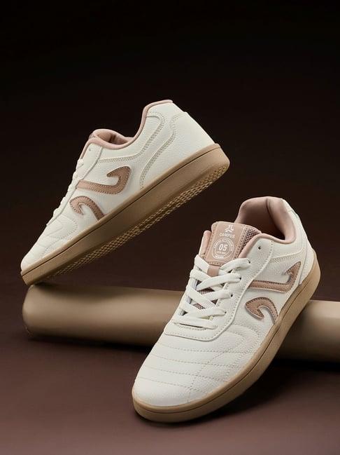 Campus Women's White & Beige Sneakers