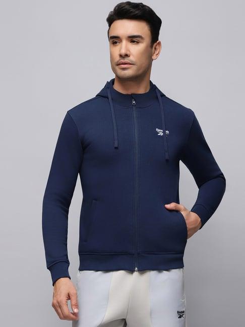 Reebok Navy Cotton Blend  Sports Jacket