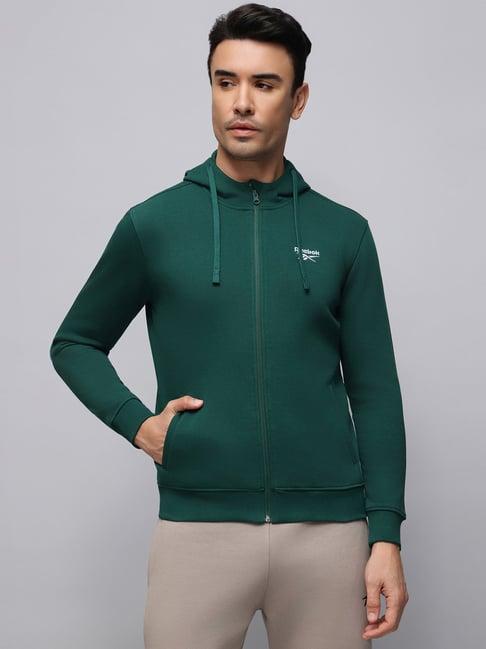 Reebok Green Cotton Blend  Sports Jacket