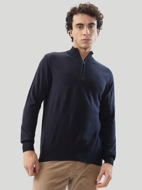 Raymond Navy Regular Fit Sweater
