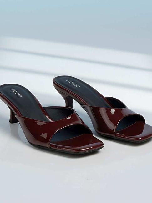 Mochi Women's Maroon Slides