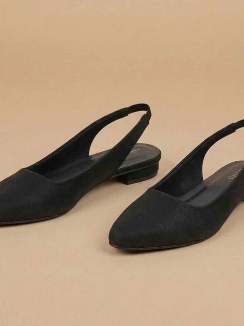 Metro Women's Black Sling Back Shoes