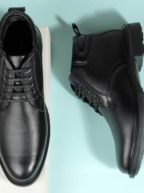 Mochi Men's Black Derby Boots