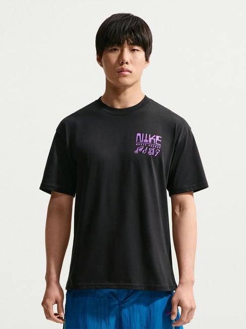 Nike Black AS U NSW LSE SWOOSH SOUNDS Graphic Regular Fit Tee