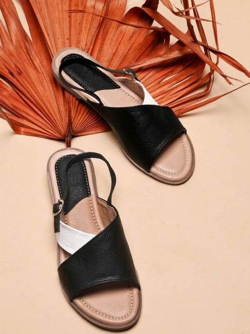 Tryme Women's Black Back Strap Sandals