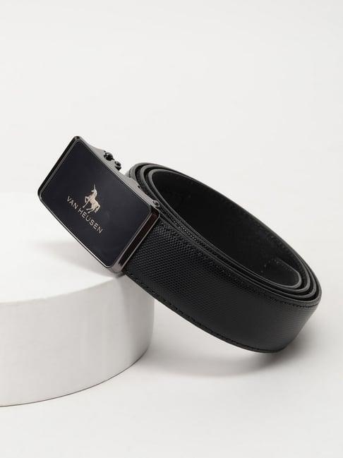 Van Heusen Black Self Design Formal Belt