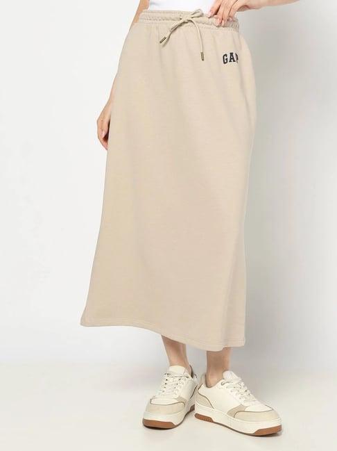 GAP Brown Cotton Logo Skirt