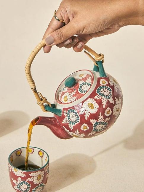 Chumbak Multicolor Ceramic Tea Kettle