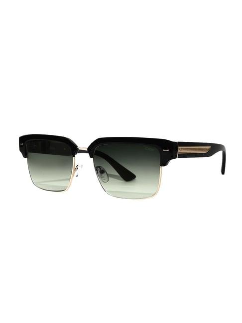 IDEE Men 100% UV Protected Green Lens Clubmaster Sunglasses - IDSO223C2SG