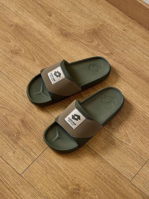 Lotto Men's Enduro Strip Green Slides
