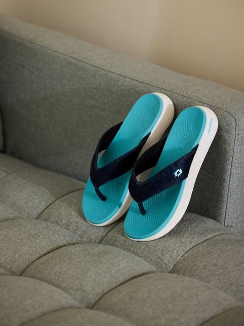 Lotto Women's Evernote Blue & Black Flip Flops