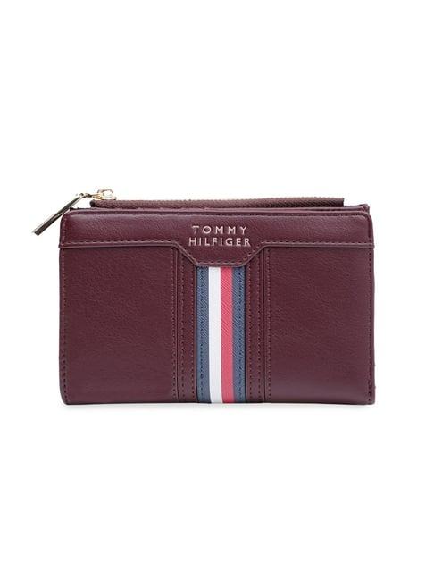 TOMMY HILFIGER Wine Ondine Striped Bi-Fold Wallet