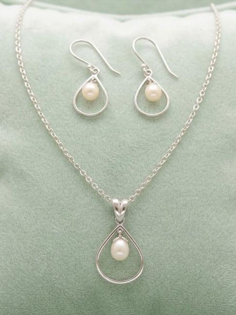 Sri Jagdamba Pearls 925 Silver Set for Women
