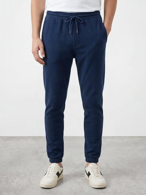 R&B Navy Blue Regular Fit Joggers