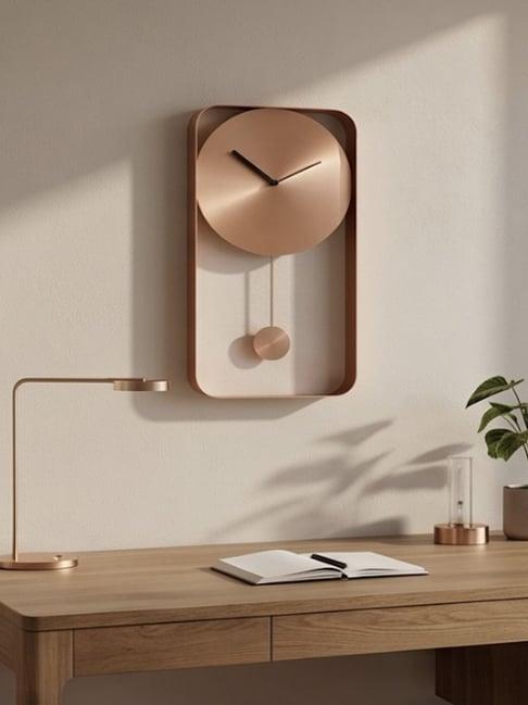 The Artment Rose Gold Pendulum Mono Wall Clock
