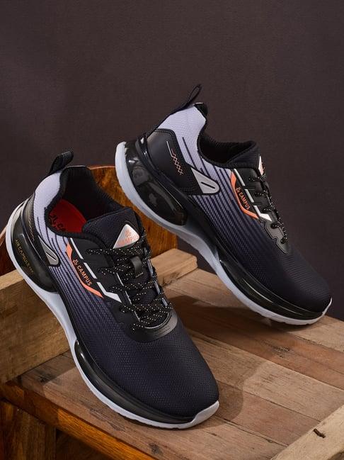 Campus Men's NORIL Black & Silver Running Shoes