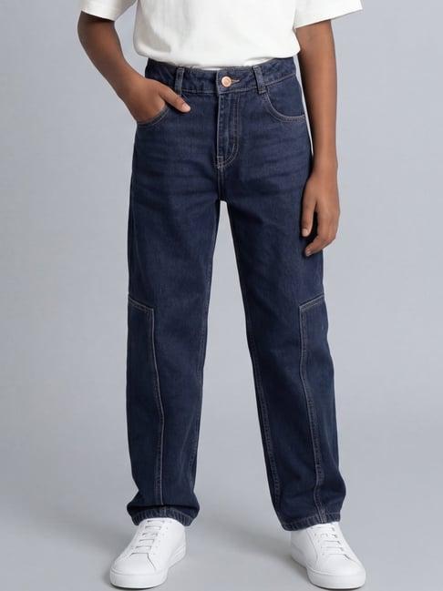 Pantaloons Junior Medium Stone Straight Fit Jeans
