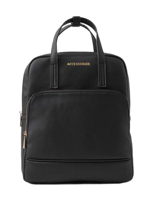 Accessorize London Black Lola Laptop Backpack