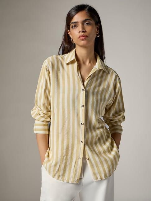 Wardrobe by Westside Lime Striped Shirt