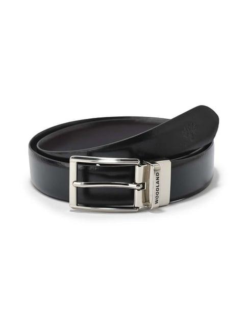 Woodland Black & Brown Genuine Leather Reversible Belt