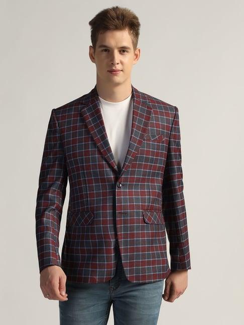 Tahvo Red Checked Tweed Blazer