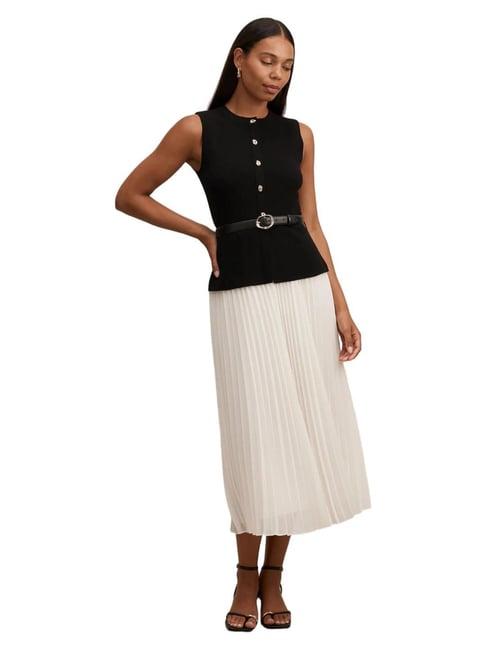 Forever New Louisa Woven Mix Knit Dress