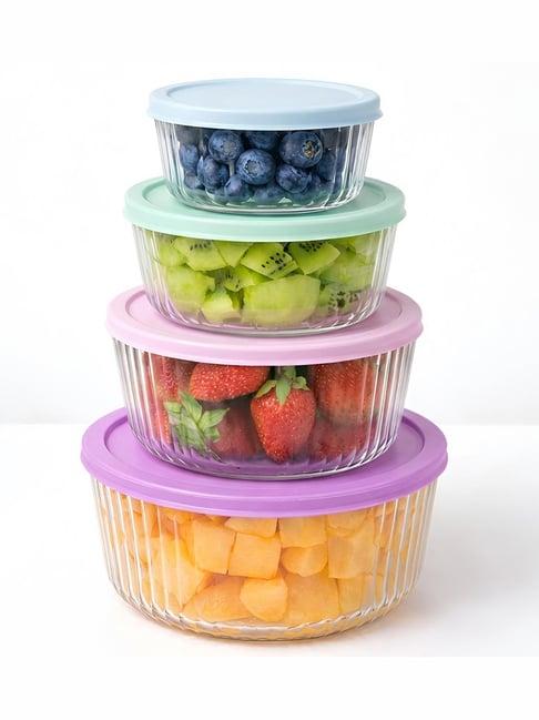 ALLO Borosilicate Glass Food Storage Containers with Lids - (Set of 4)