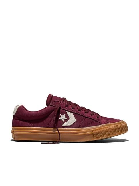 Converse Unisex Sport Casual Low Top Canvas Maroon Sneakers