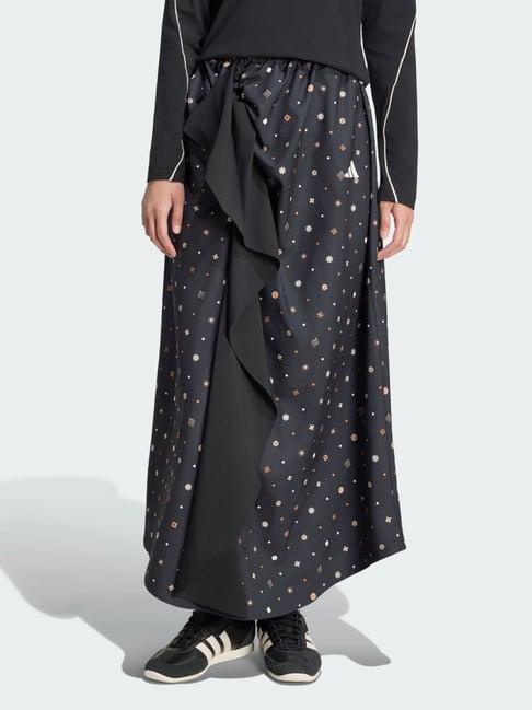 Adidas Black Loose Fit Printed Skirt