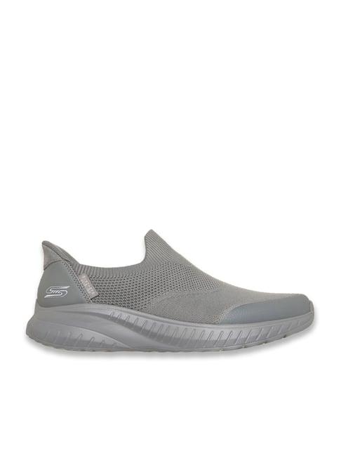 Skechers Men's Bobs Squad Chaos Smooth Strol Gray Sneakers