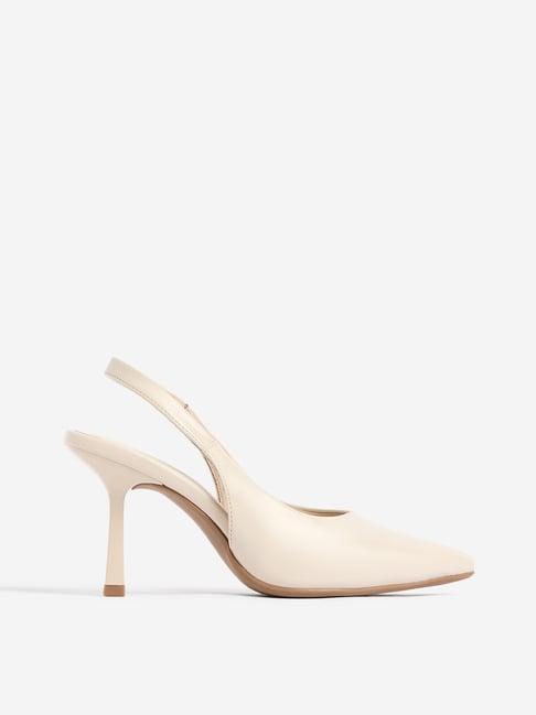 LUNA BLU by Westside Ivory Stiletto Heel Shoes