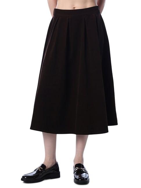 Only Coffee Bean Cotton Skirt