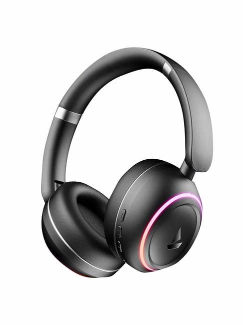 Boat Rockerz 480 Bluetooth Over-Ear Headphones with Mic, 60H Playtime - Black Sabre