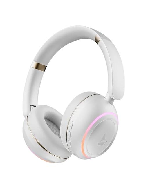 Boat Rockerz 480 Bluetooth Over-Ear Headphones with Mic, 60H Playtime - White Sabre