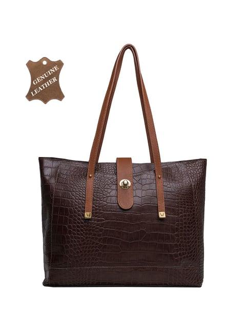 Hidesign Atria Dark Brown Leather Shoulder Handbag