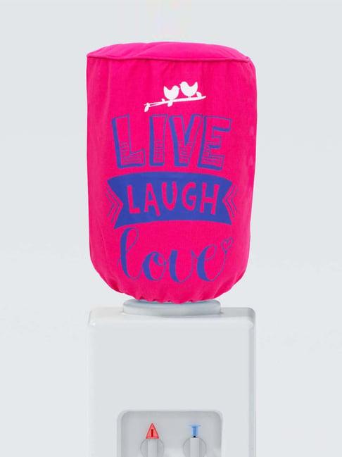 Swayam Pink & Blue Cotton 20 Litre Water Dispenser Bottle Cover - Set of 1