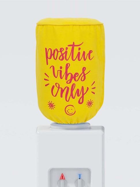 Swayam Yellow & Pink Cotton 20 Litre Water Dispenser Bottle Cover - Set of 1